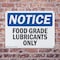 Signmission Food Grade Lubricants Only, 18 in W x Rectangle, Plastic OS-2PACK-NS-P-1218-L-12820 - alternate 8